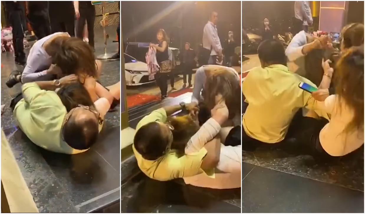 小三与原配当街互撕